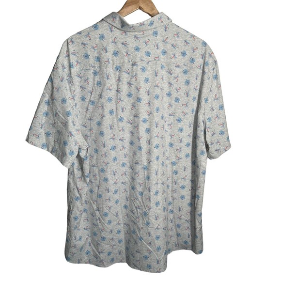 Southern Tide Gray Floral Casual Button Down Shirt - Picture 3 of 5